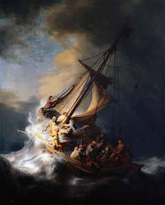 Rembrandt of Christ quieting Storm